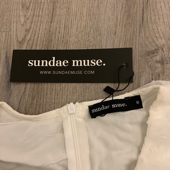 Sundae Muse white frilly playsuit - Picture 4 of 4